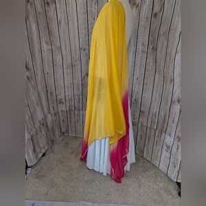 Elegant Yellow and Pink Ombre By Dupatta